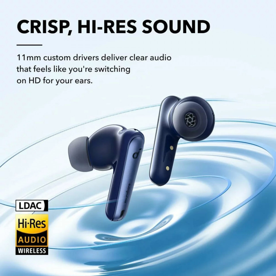 Casti In-Ear Bluetooth 5.3, ANC 2.0, Hi-Res, LDAC, IPX4, Anker SoundCore Liberty 4 NC, (A3947G31) - Blue - 1 | YEO