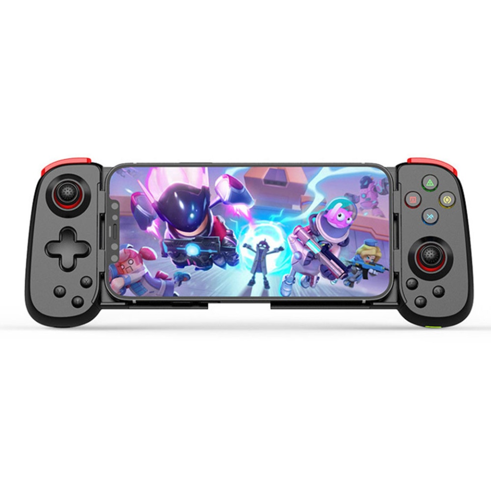 Controller Wireless Multiplatforma D6 DP, iOS/Android/PC/PS4/Switch, set cu sticker, Negru