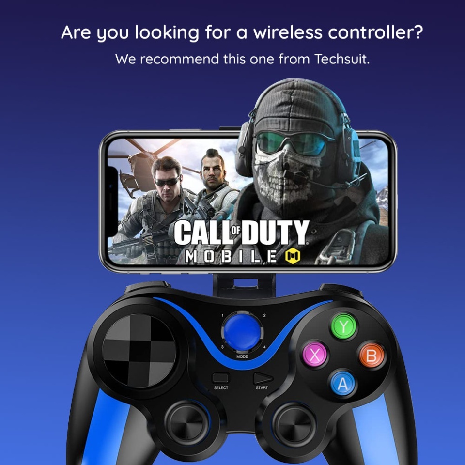 Controller Wireless V13, Compatibil Compatibil telefoane, tablete, TV Box, set cu sticker, Negru;albastru - 1 | YEO