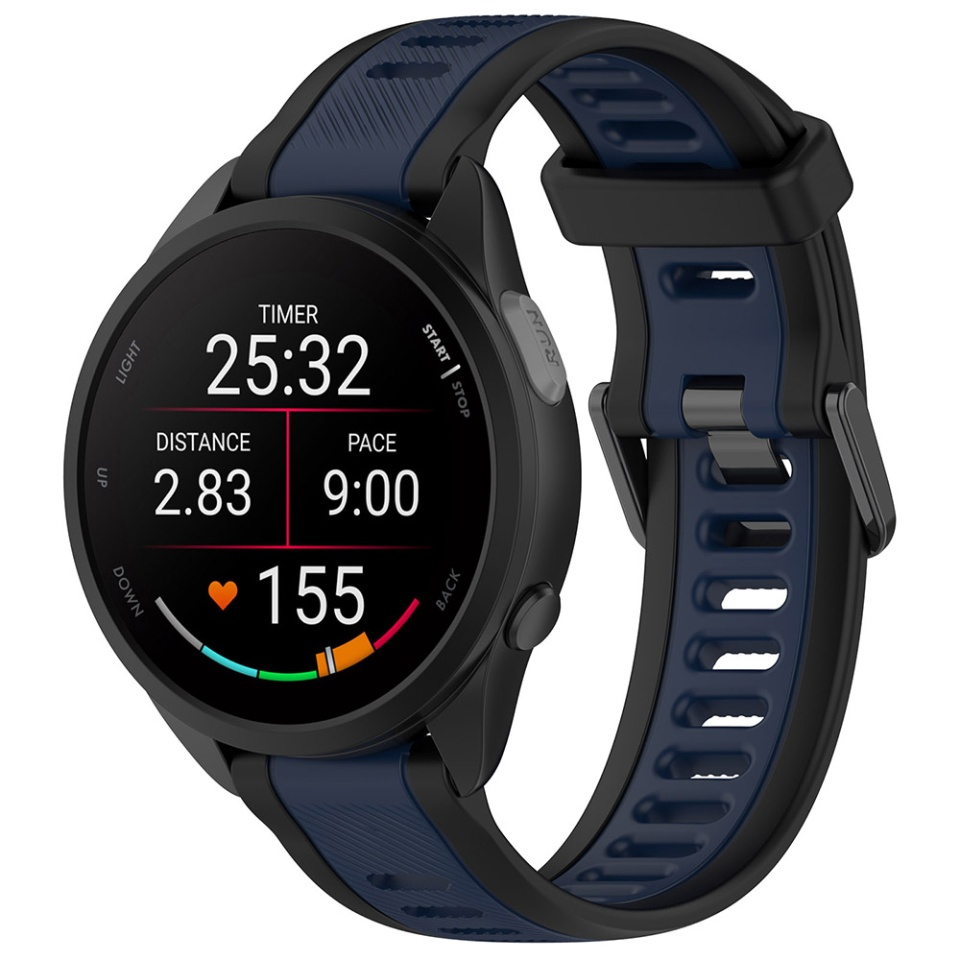 Cureas Silicon pentru Samsung Galaxy Watch 4/5/Active 2, Huawei Watch GT 3 (42mm)/GT 3 Pro (43mm), 20mm, SKDR BandPro W053 - Bleumarin - 3 | YEO