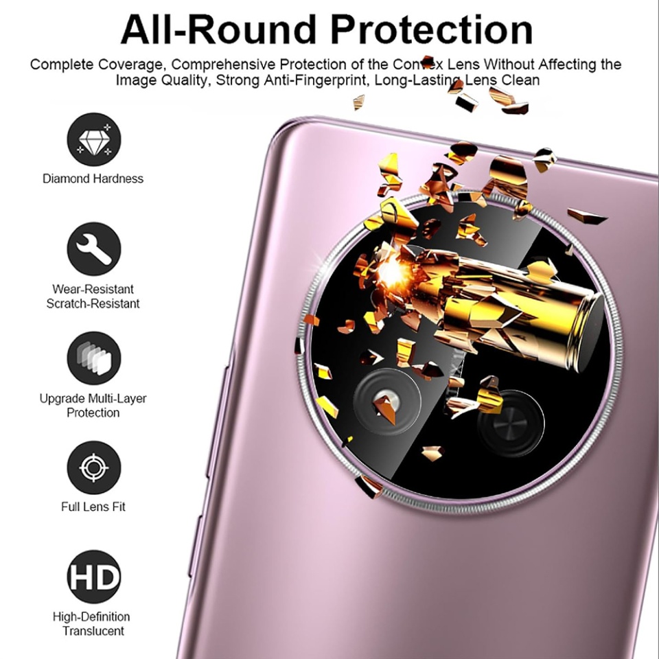 Folie camera pentru Honor X9c / Magic7 Lite, SKYDDAR INNOVATION, Camera Glass Negru, set cu sticker - 1 | YEO