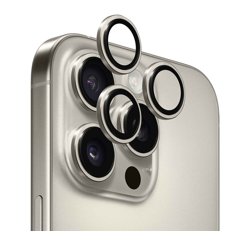 Folie camera pentru iPhone 16 Pro / 16 Pro Max, ANANK AR Lens Guard, Bej