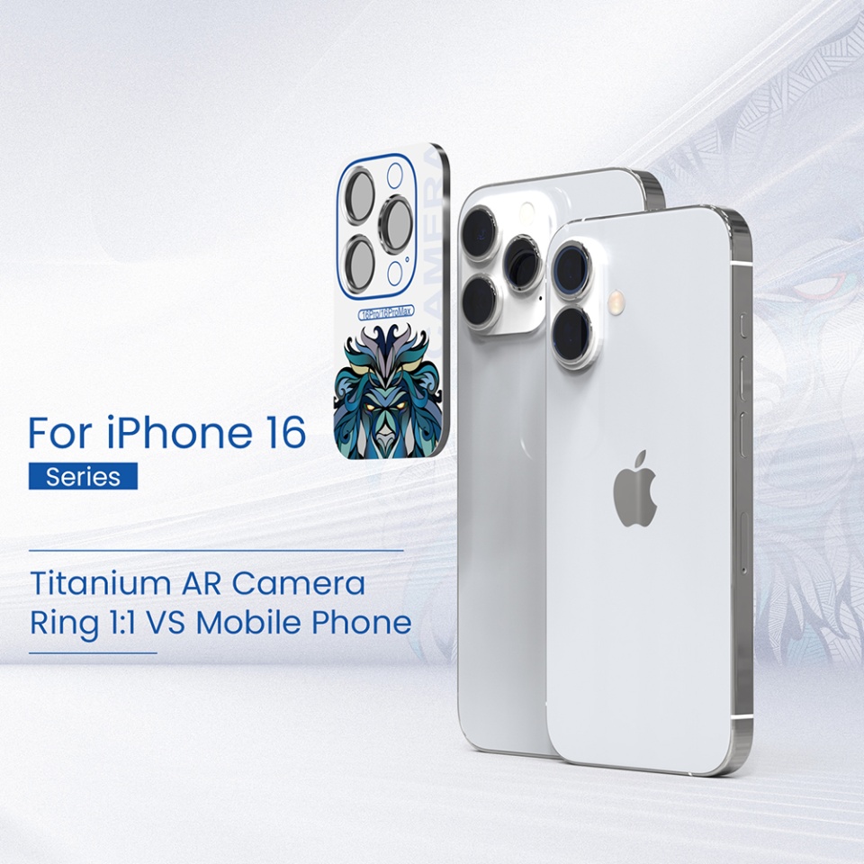 Folie camera pentru iPhone 16 Pro / 16 Pro Max, S+ Camera Glass Protector, Transparent - 1 | YEO