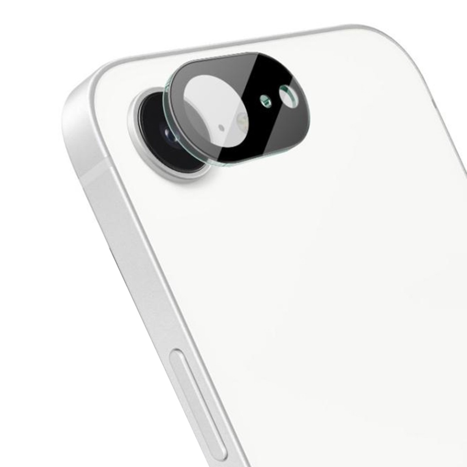 Folie camera pentru iPhone 16e, SKYDDAR INNOVATION, Camera Glass Negru, set cu sticker