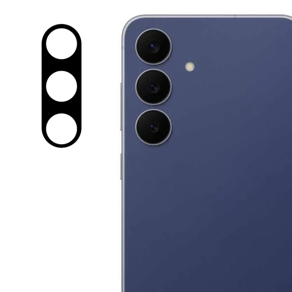 Folie camera pentru Samsung Galaxy S25 FE, SKYDDAR INNOVATION, Camera Glass Negru, set cu sticker