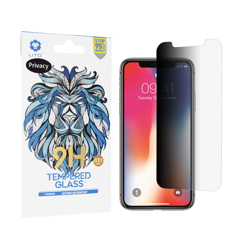 Folie de Sticla iPhone 11 Pro / X, iPhone 10 / XS, Claritate Maxima, Lito, 2.5D Classic Glass 9H, Privacy