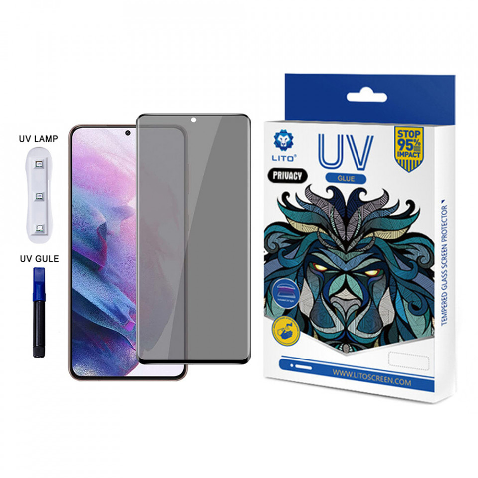 Folie de sticla Samsung Galaxy S21 Plus, UV Glue LITO - Privacy