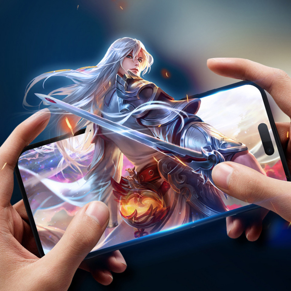 Folie iPhone 15 Pro din sticla securizata, Dux Ducis - Negru - 3 | YEO