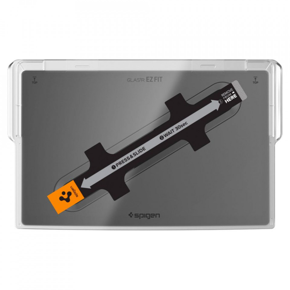Folie pentru Display Auto Tesla Model X 2022 / Model S 2021, Spigen Glas.tR EZ-FIT - Transparent - 3 | YEO
