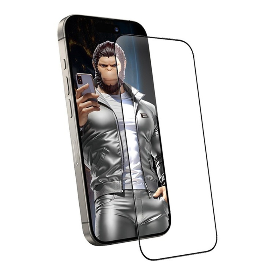 Folie pentru iPhone 15 Pro, Blueo, Sticla Securizata, Ultra HD, Anti-Static HD Glass, Transparent - 2 | YEO