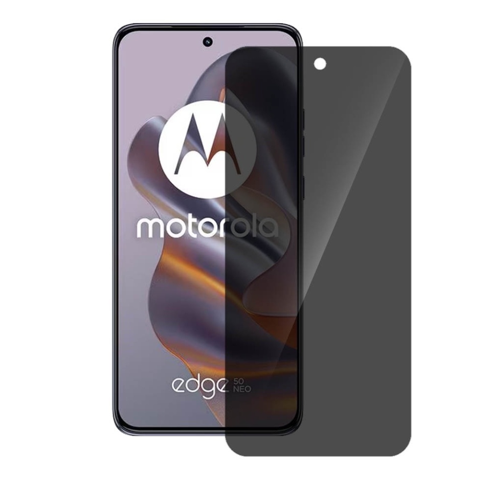 Folie pentru Motorola Edge 50 Neo, Anti-spy Ultra HD, Protectie 9H, Montare Simplă, SKYDDAR 111D Privacy - Black Frame