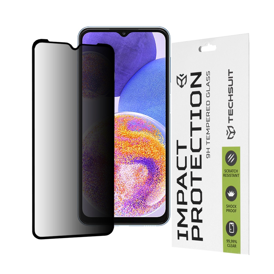 Folie pentru Samsung Galaxy A23 / A13 4G / M23 / M33 / F23 / A23 5G / M13 / F13, Ultra HD, Protectie 9H, Montare Simplă, SKYDDAR 111D - Privacy