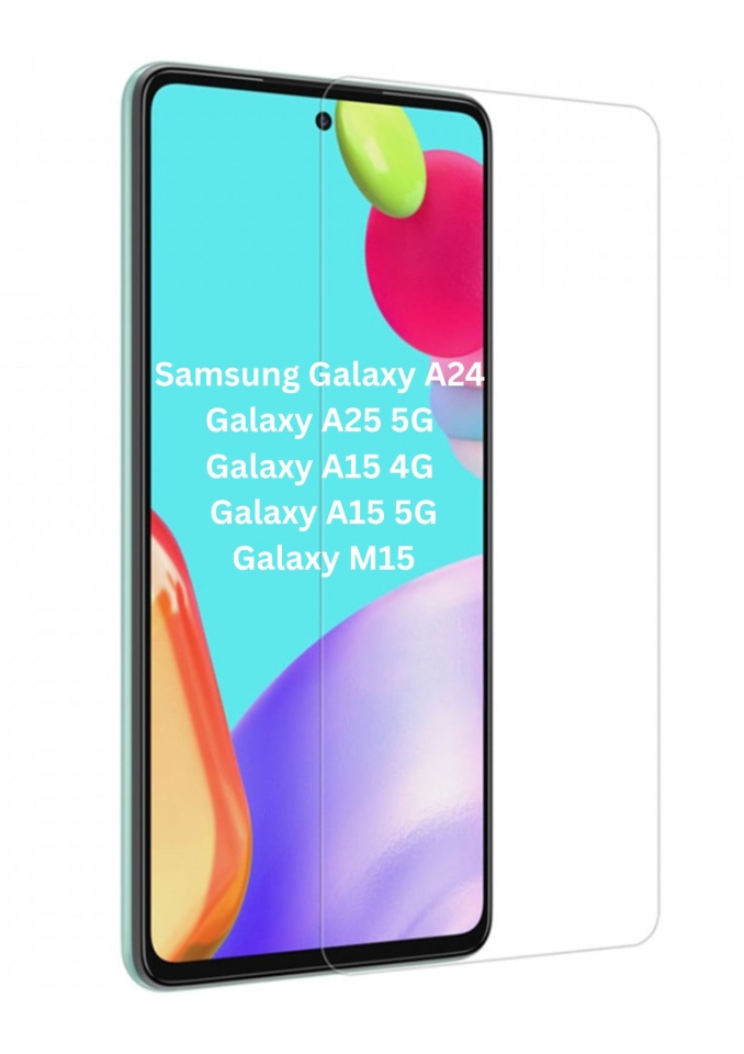Folie pentru Samsung Galaxy A24 / Galaxy A25 5G / Galaxy A15 4G / Galaxy A15 5G / Galaxy M15, SKYDDAR INNOVATION, Protectie 9H, 0.3mm, Clear Vision, set cu sticker, Transparent