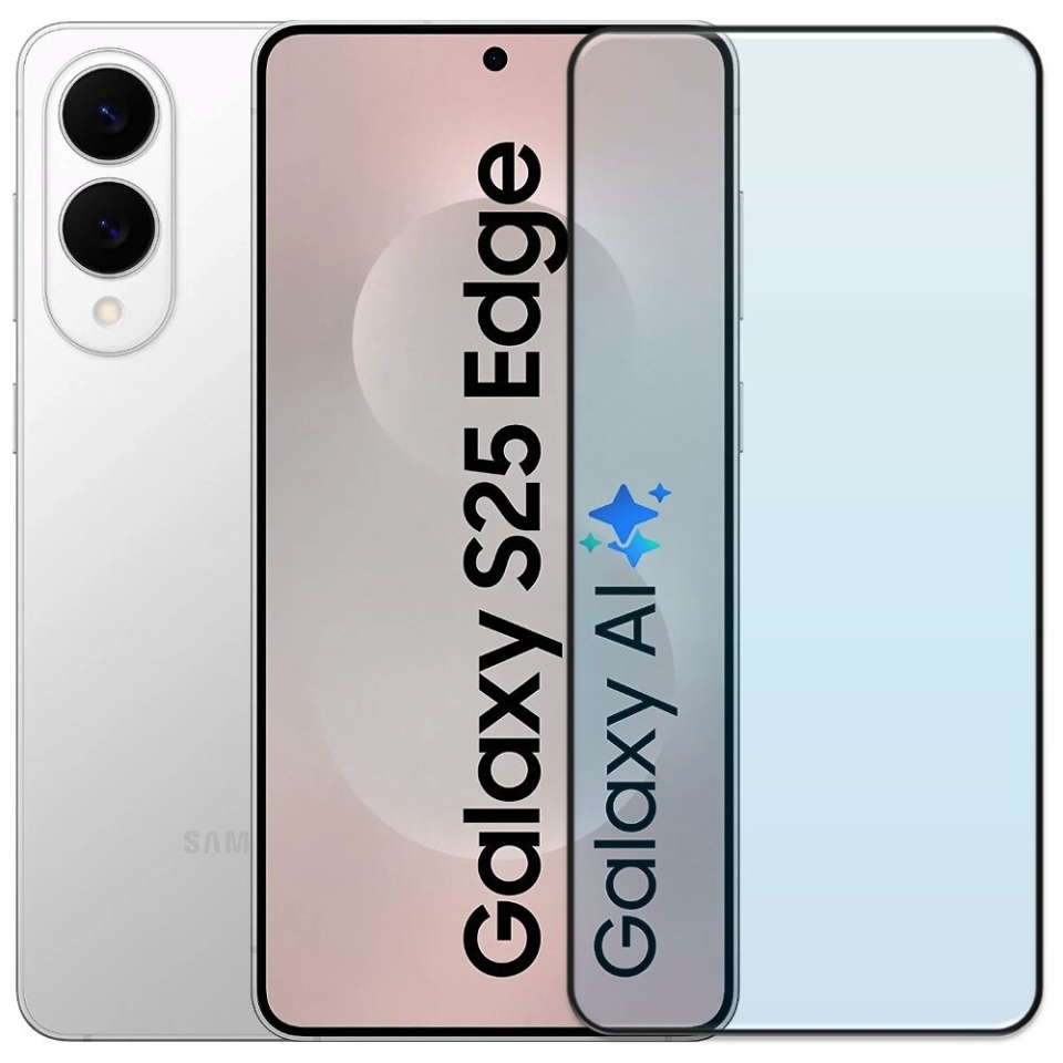 Folie pentru Samsung Galaxy S25 Edge, SKYDDAR INNOVATION, Sticla Securizata, Ultra HD, Protectie 111D, Montare Simplă, set cu sticker, Transparent