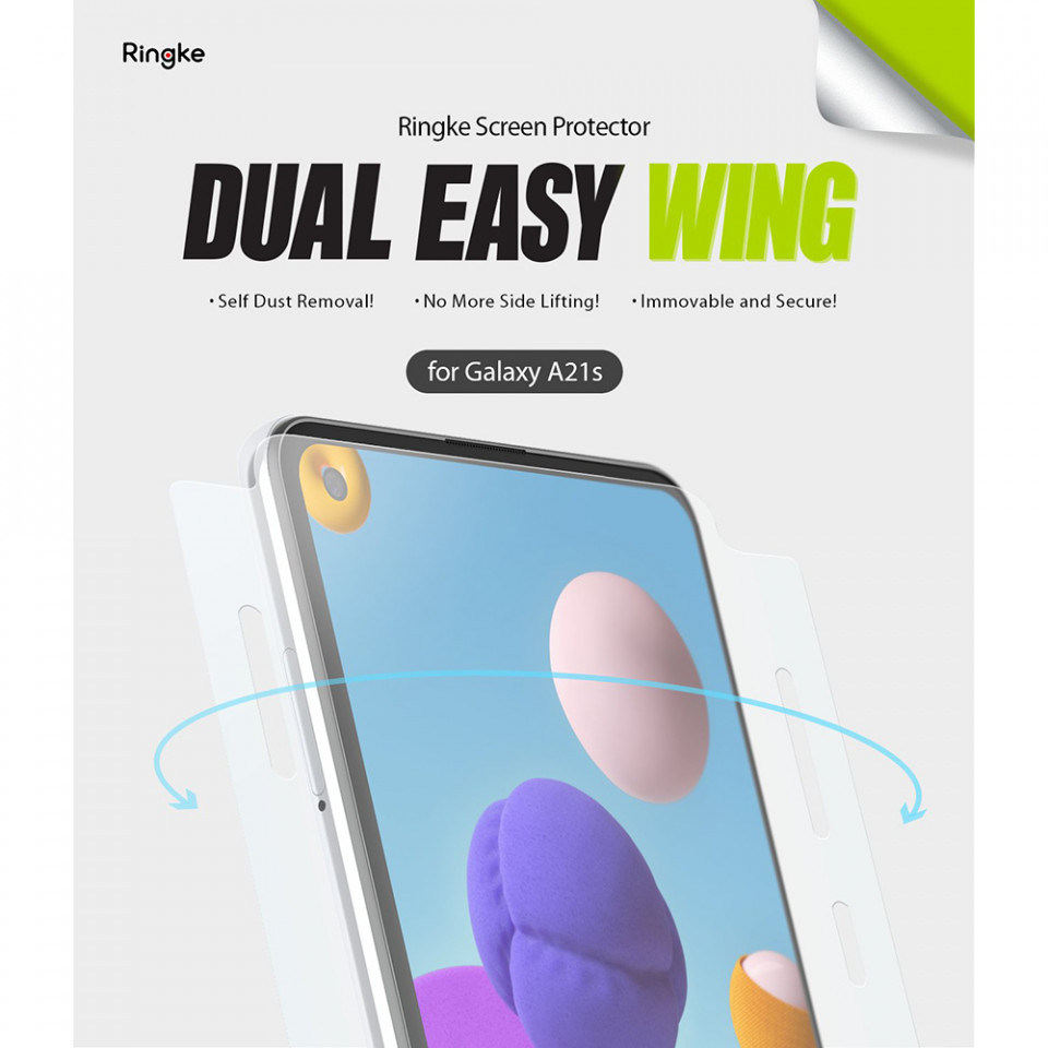 Folie Samsung Galaxy S23 Ultra, Dual Easy WingFull (pachet 2x), Ringke - Clear - 2 | YEO