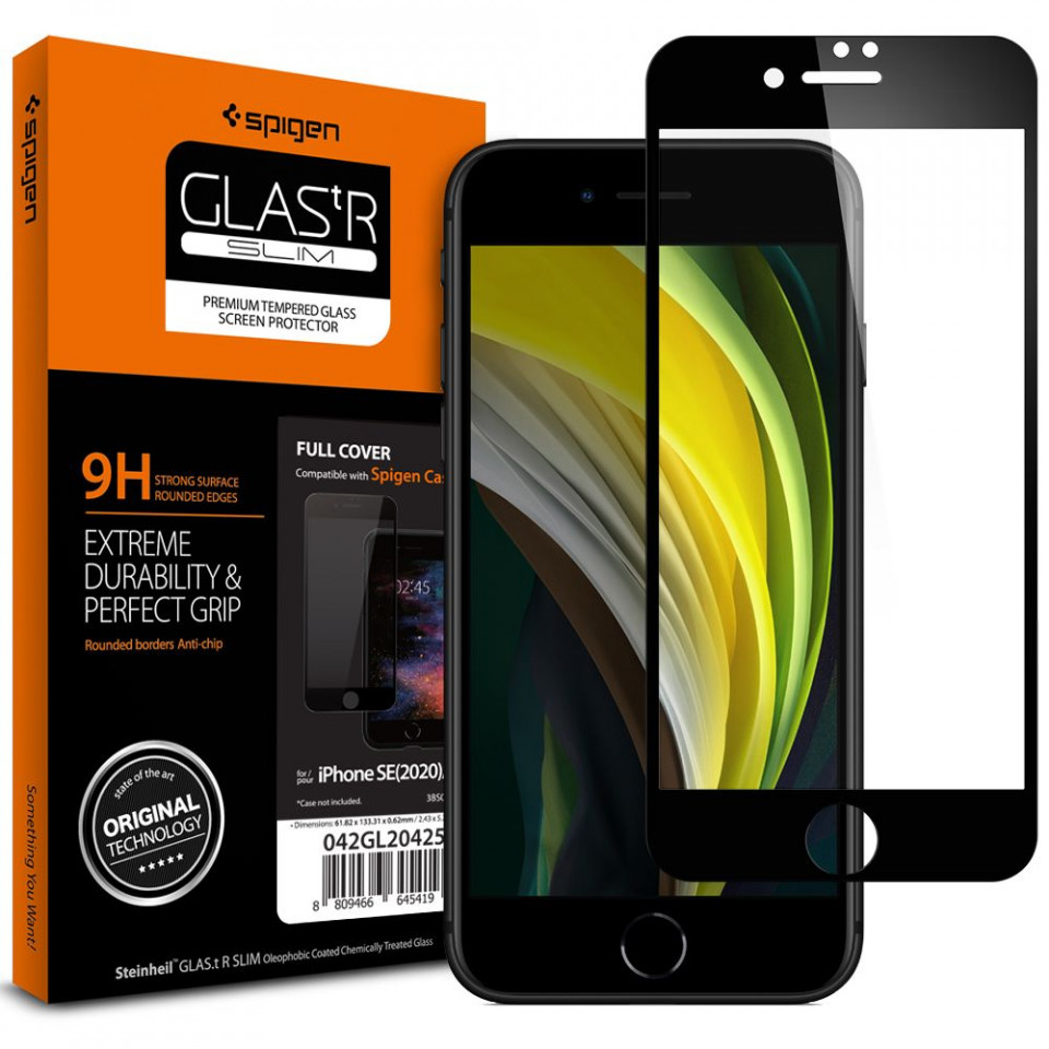 Folie sticla iPhone 7 / 8 / SE 2020, Glas.TR Slim Spigen - Clear