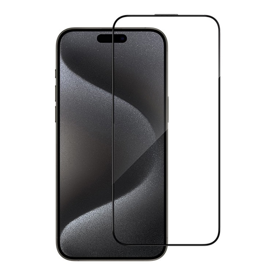 Folie Sticla pentru iPhone 15 Plus / iPhone 16 Plus, Blueo, anti-Reflective HD Glass, Negru - 3 | YEO