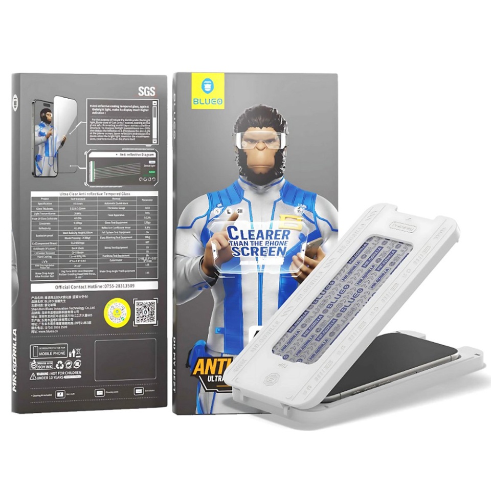 Folie sticla pentru iPhone 16 Pro Max, Claritate si Protectie Maxima, Anti-Reflective HD Glass cu Applicator, Negru