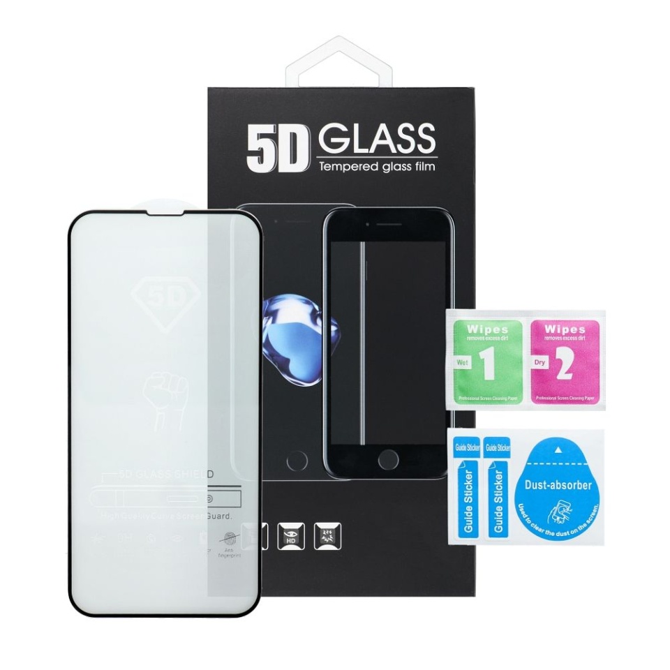 Folie sticla pentru Motorola Moto G14 / G54 / G73, full glue, SKYDDAR 5D - Negru
