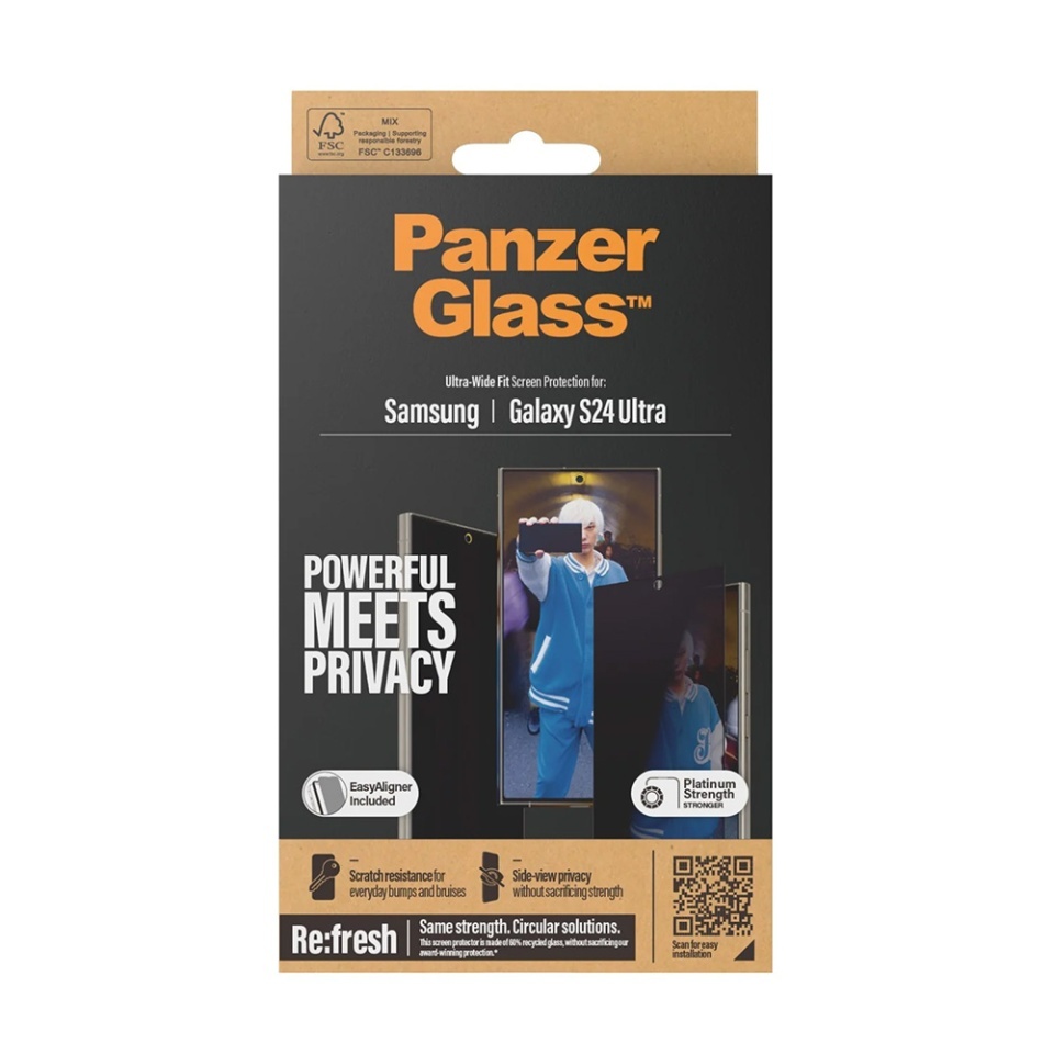 Folie Sticla pentru Samsung Galaxy S24 Ultra, Ultra-Wide Fit w. EasyAligner, PanzerGlass, Anti-Soc si Anti-Bule, Transparent - 3 | YEO
