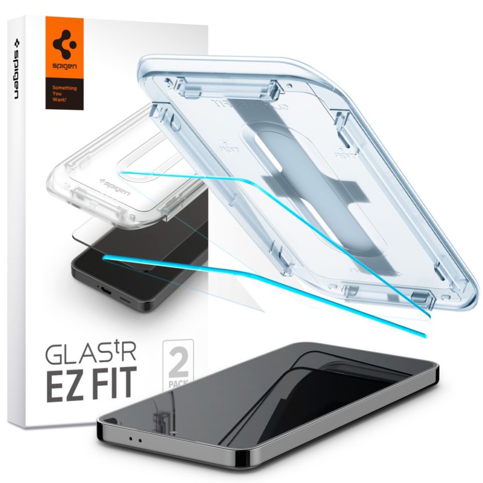 Folie sticla securizata Samsung Galaxy S24 Plus / Galaxy S25 Plus, Glas.tR EZ-FIT, Spigen, Negru