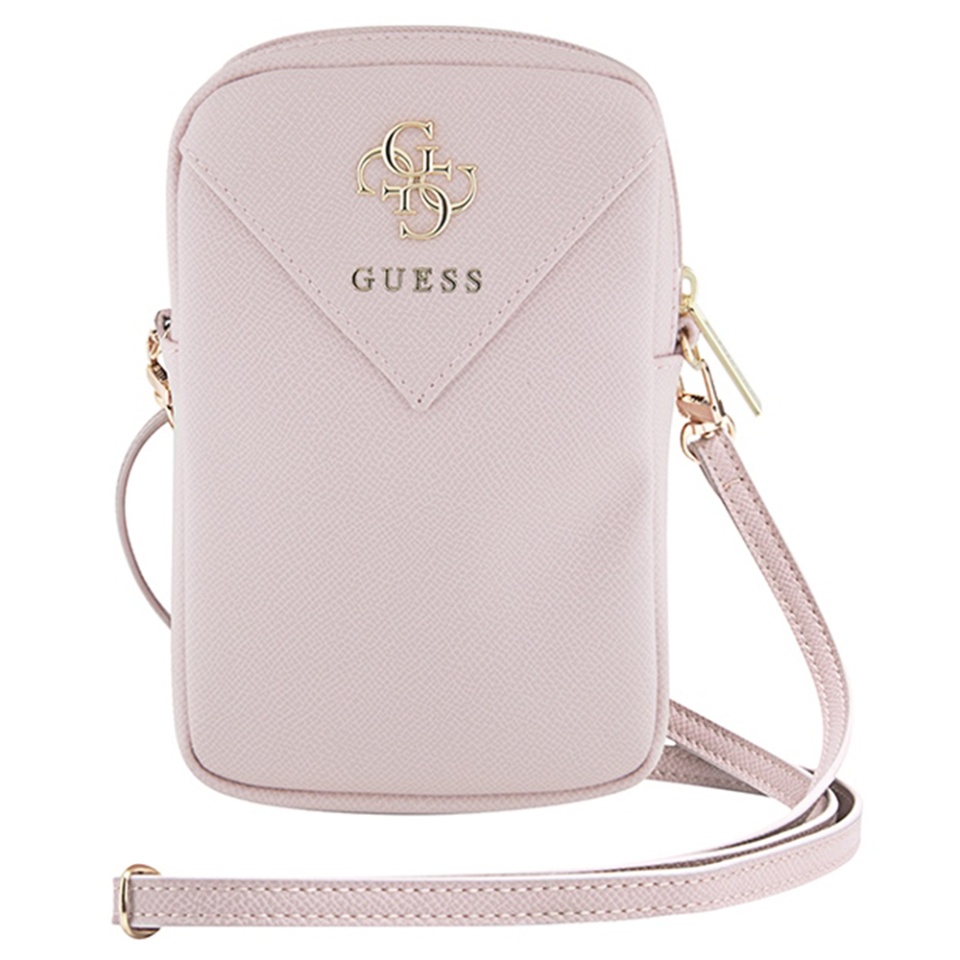 Geanta Guess, Piele Ecologica, Zip Triangle 4G, Roz - 1 | YEO