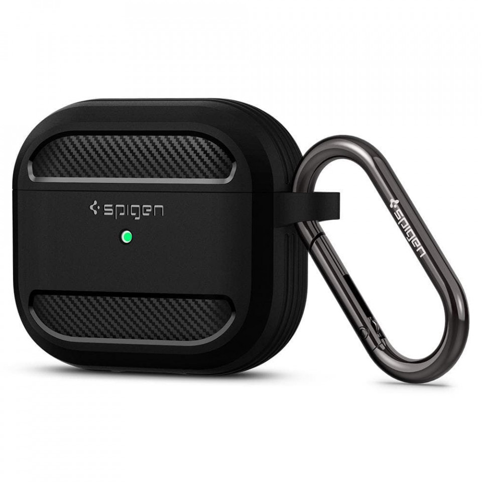 Husa Apple Airpods 3 (2021), Rugged Armor Spigen - Negru