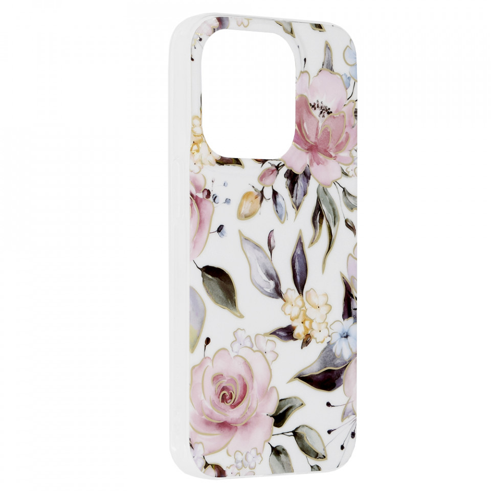Husa Apple iPhone 14 Pro Marble Series, Techsuit - Chloe White - 1 | YEO