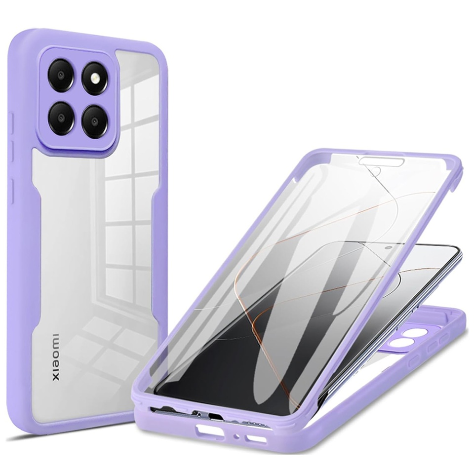 Husa + Folie pentru Xiaomi 14, SKYDDAR INNOVATION, [Pachet 360°] ColorVerse, set cu sticker, Mov