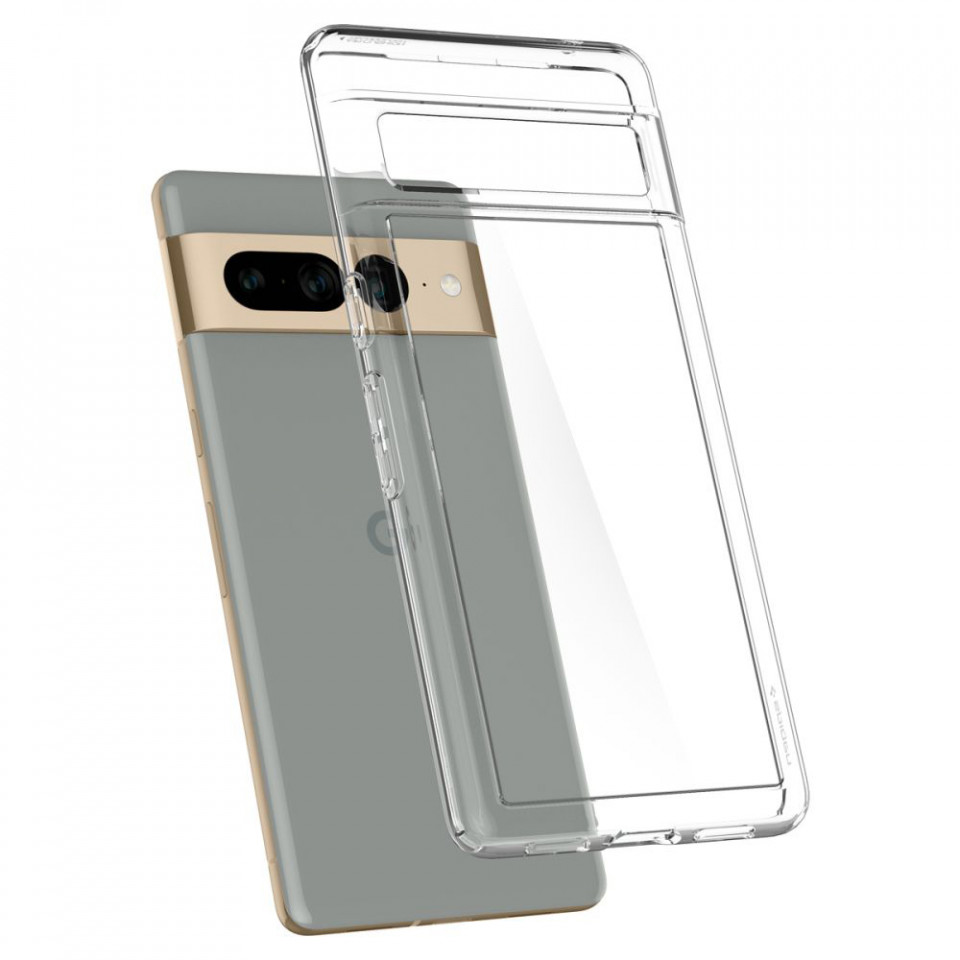 Husa Google Pixel 7 Pro, Spigen Ultra Hybrid - Crystal Clear - 3 | YEO