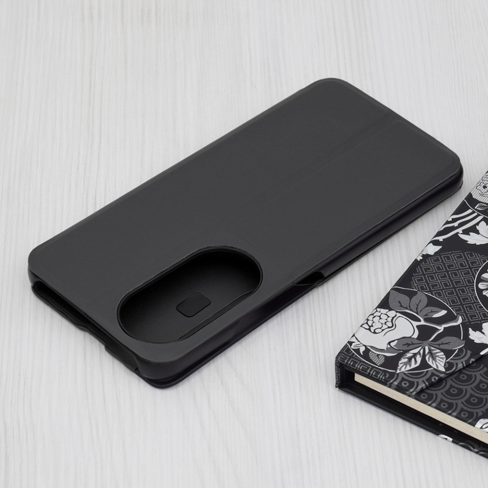 Husa Honor X7b tip carte, Skyddar Eco View Leather - Negru - 2 | YEO