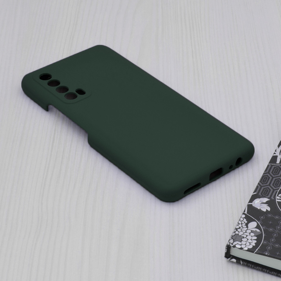 Husa Huawei P Smart 2021 din silicon moale, Techsuit Soft Edge - Dark Green - 3 | YEO