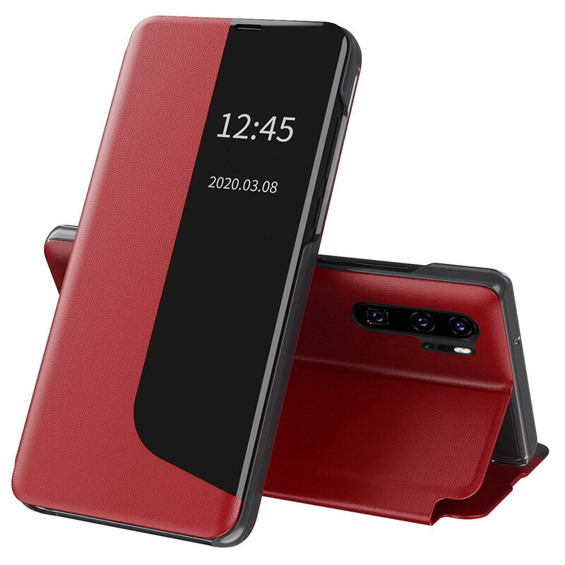 Husa Huawei P30 Pro tip carte, Techsuit eFold - Rosu