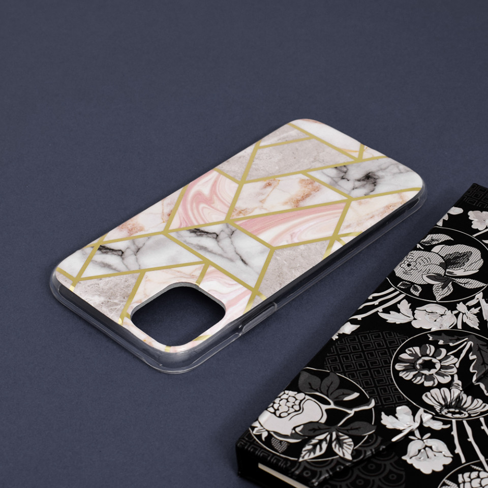 Husa iPhone 11 Marble Series, Techsuit - Pink Hex - 4 | YEO