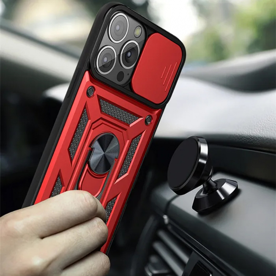 Husa iPhone 12 / 12 Pro cu inel magnetic si protectie camera Skyddar CamShield - Mint - 3 | YEO
