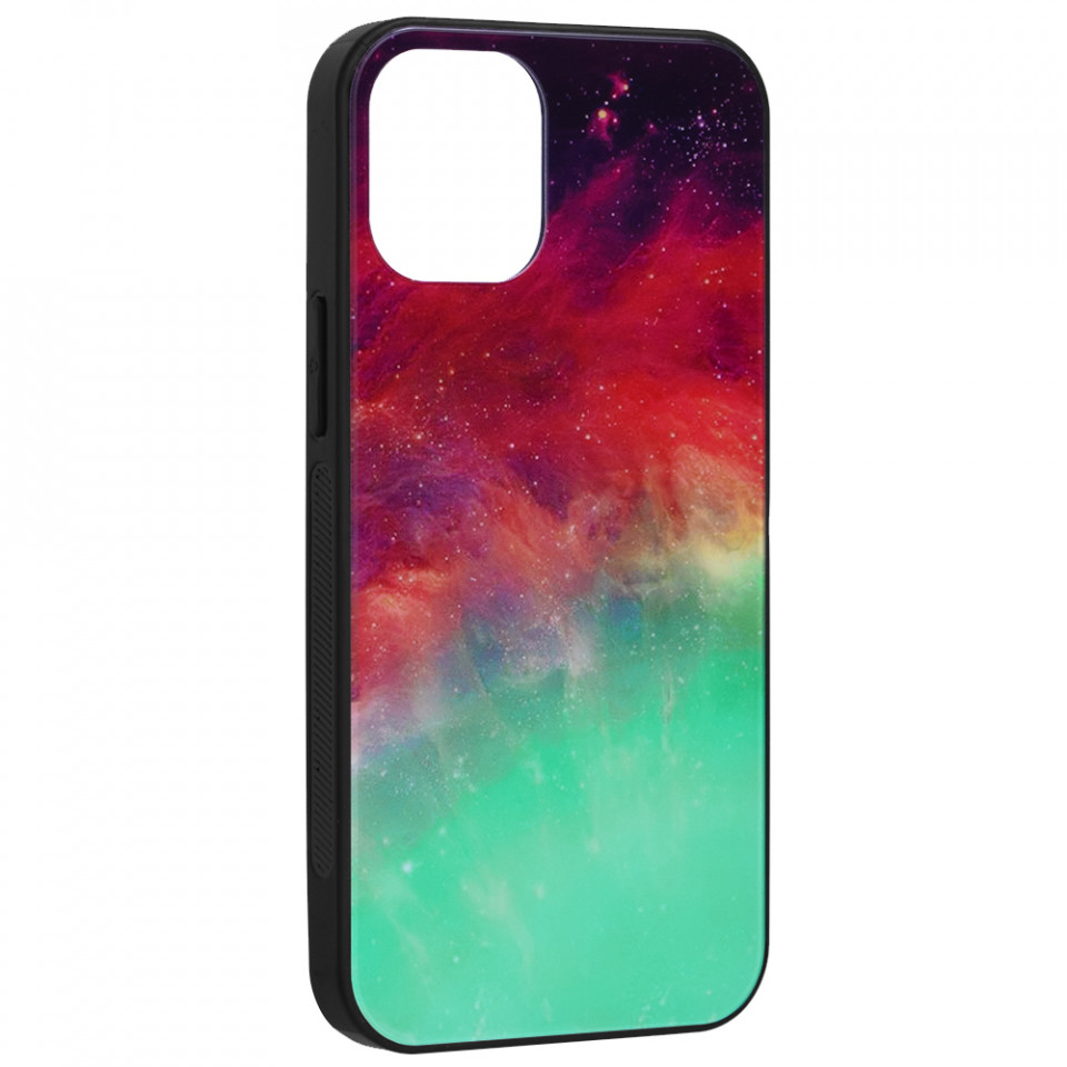 Husa iPhone 12 / 12 Pro cu sticla securizata, Techsuit Glaze - Fiery Ocean - 1 | YEO