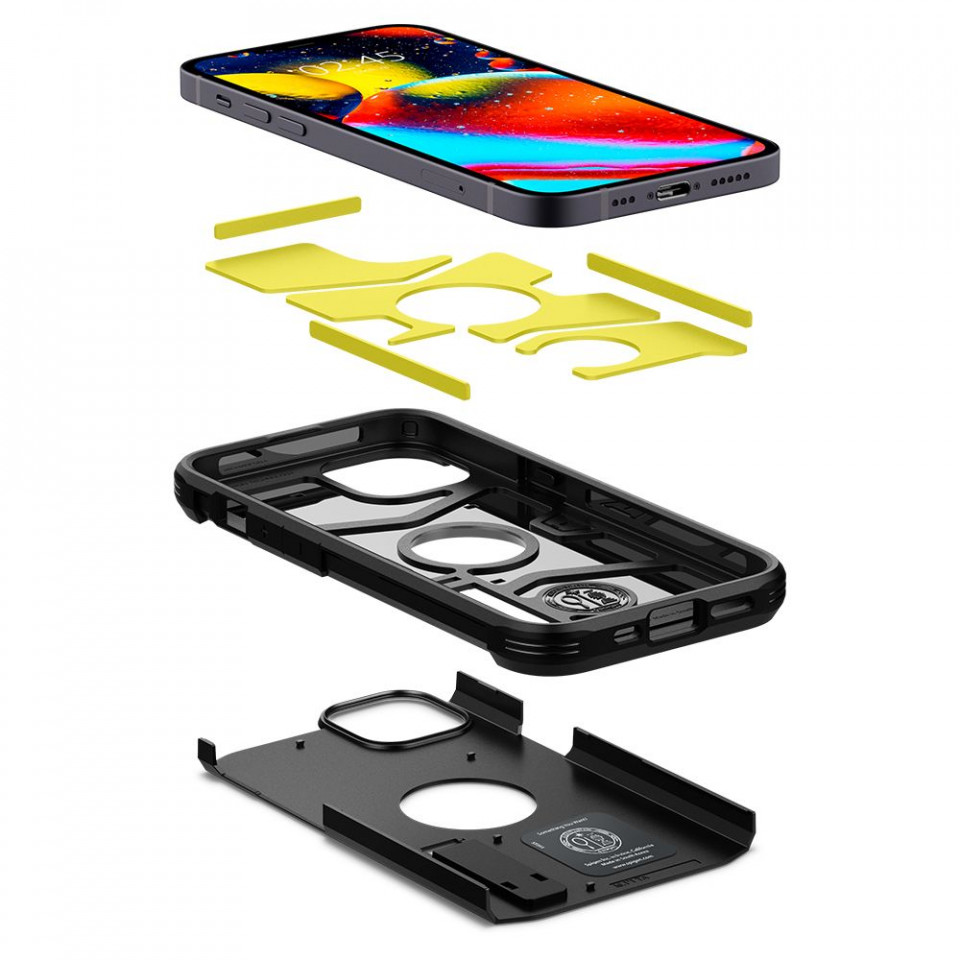 Husa iPhone 13, Tough Armor Spigen - Negru - 4 | YEO
