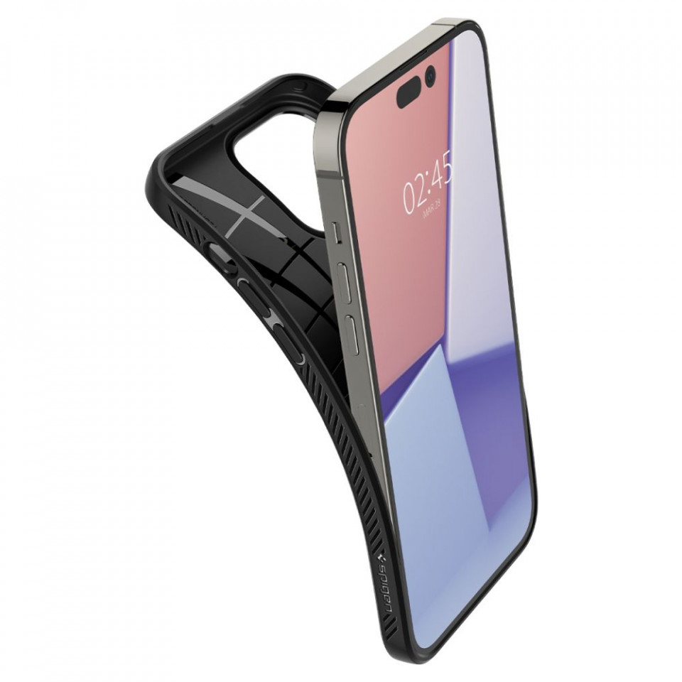 Husa iPhone 14 Pro Max Spigen Liquid Air - Matte Black - 4 | YEO