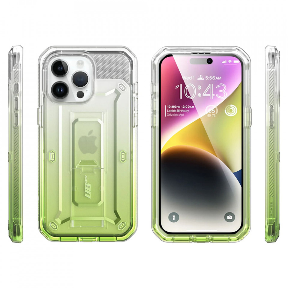 Husa iPhone 15 Pro Max, Supcase Unicorn Beetle Pro - Gradient Green - 2 | YEO