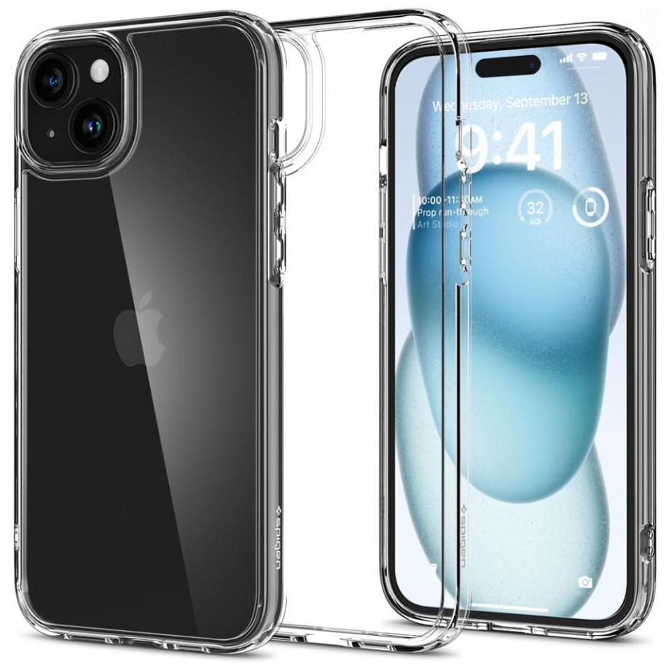 Husa iPhone 15, Spigen Ultra Hybrid - Clear
