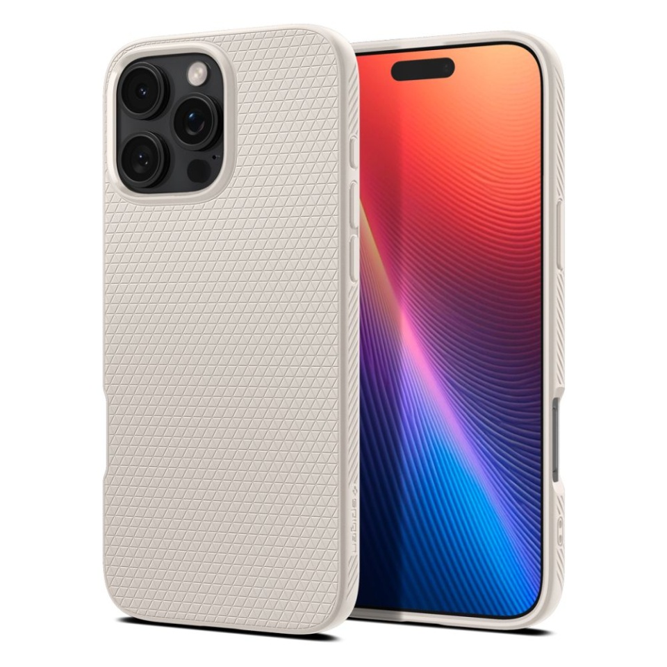 Husa iPhone 16 Pro Max flexibila, Spigen Liquid Air - Natural