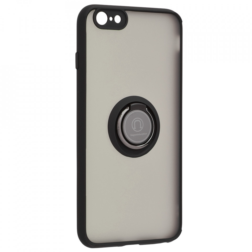 Husă iPhone 6 Plus/ 6s Plus SKYDDAR Glinth+ cu Inel Rotativ 360°, Compatibilitate Magnetică, Absorbție Șocuri, Design Subțire și Elegant - Negru - 2 | YEO