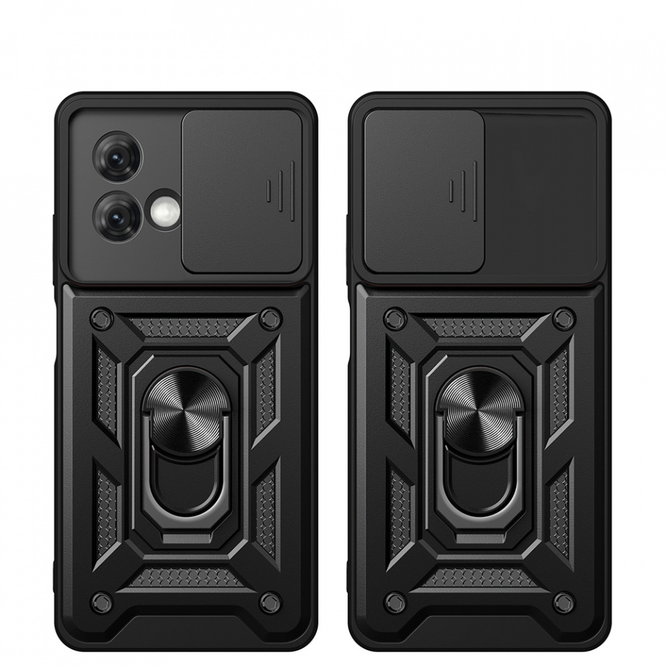 Husa Motorola Moto G84 cu inel magnetic si protectie camera Skyddar CamShield - Rose Gold - 1 | YEO