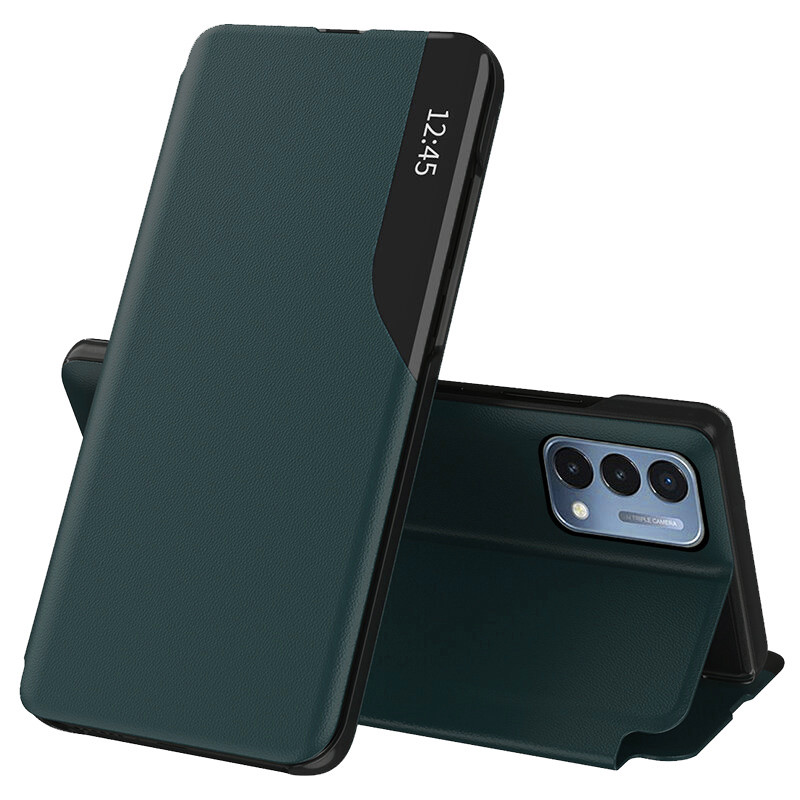 Husa Oneplus Nord N200 5G tip carte, Techsuit eFold - Dark Green