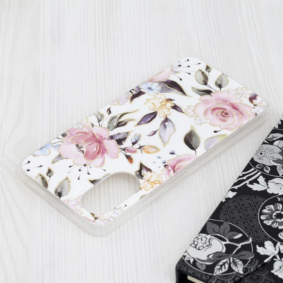 Husa Oppo A17 din silicon, Techsuit Marble - Alb - 3 | YEO