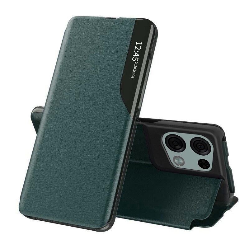Husa OPPO Reno 8 Pro tip carte, Techsuit eFold - Verde