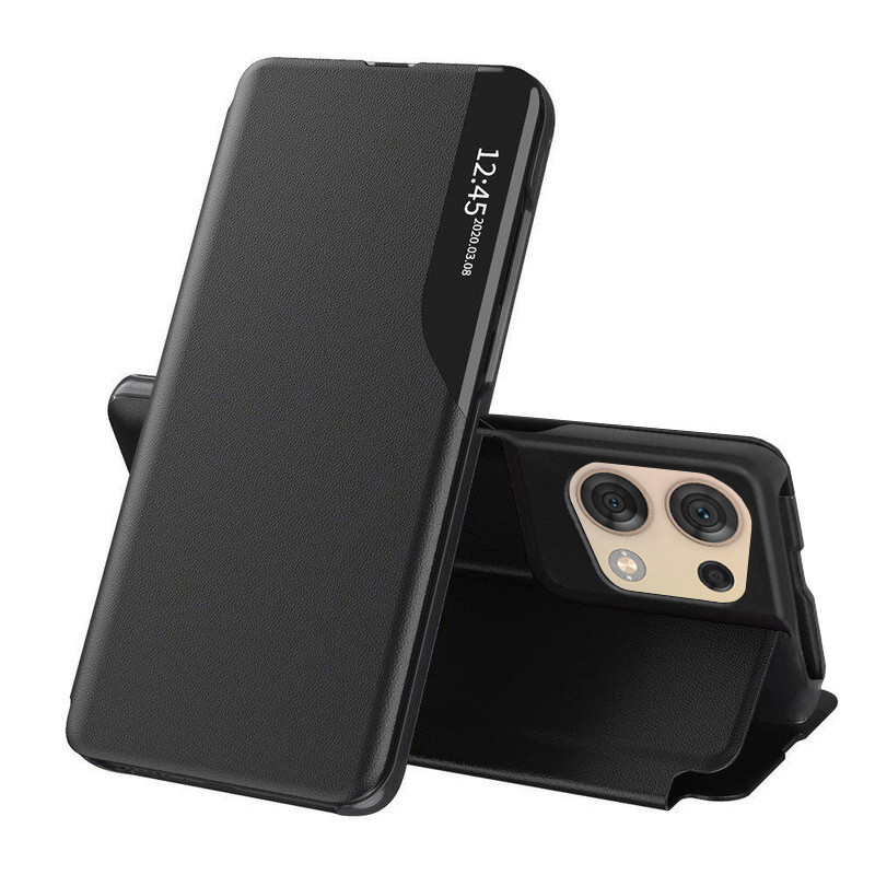 Husa Oppo Reno8 tip carte Techsuit eFold - Negru