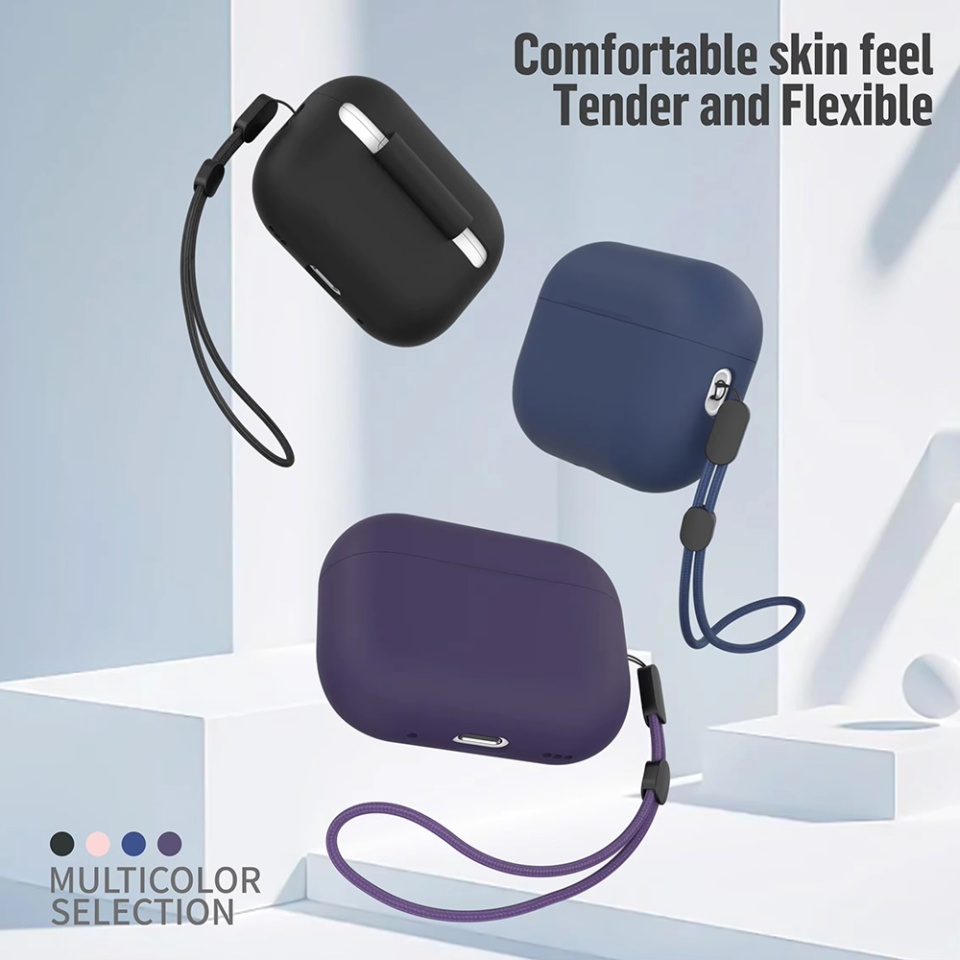 Husa pentru AirPods Pro 2 din silicon moale, Blueo Liquid Silicone, Albastru - 2 | YEO