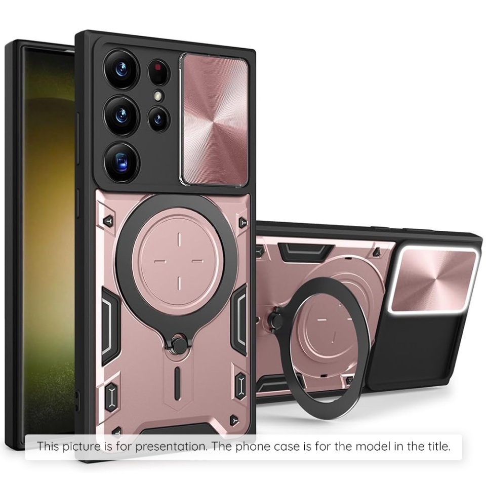 Husa pentru Google Pixel 10 / Pixel 10 Pro, SKYDDAR INNOVATION, SafeCover, Inel Magnetic, Protectie Camera, Roz auriu, set cu sticker