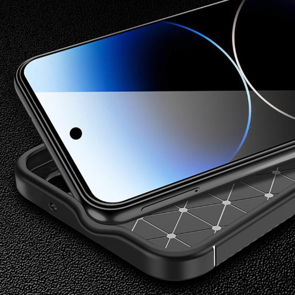 Husa pentru Google Pixel 10 Pro XL, SKYDDAR INNOVATION, CarbonFiber, Antisoc, set cu sticker, Negru - 3 | YEO